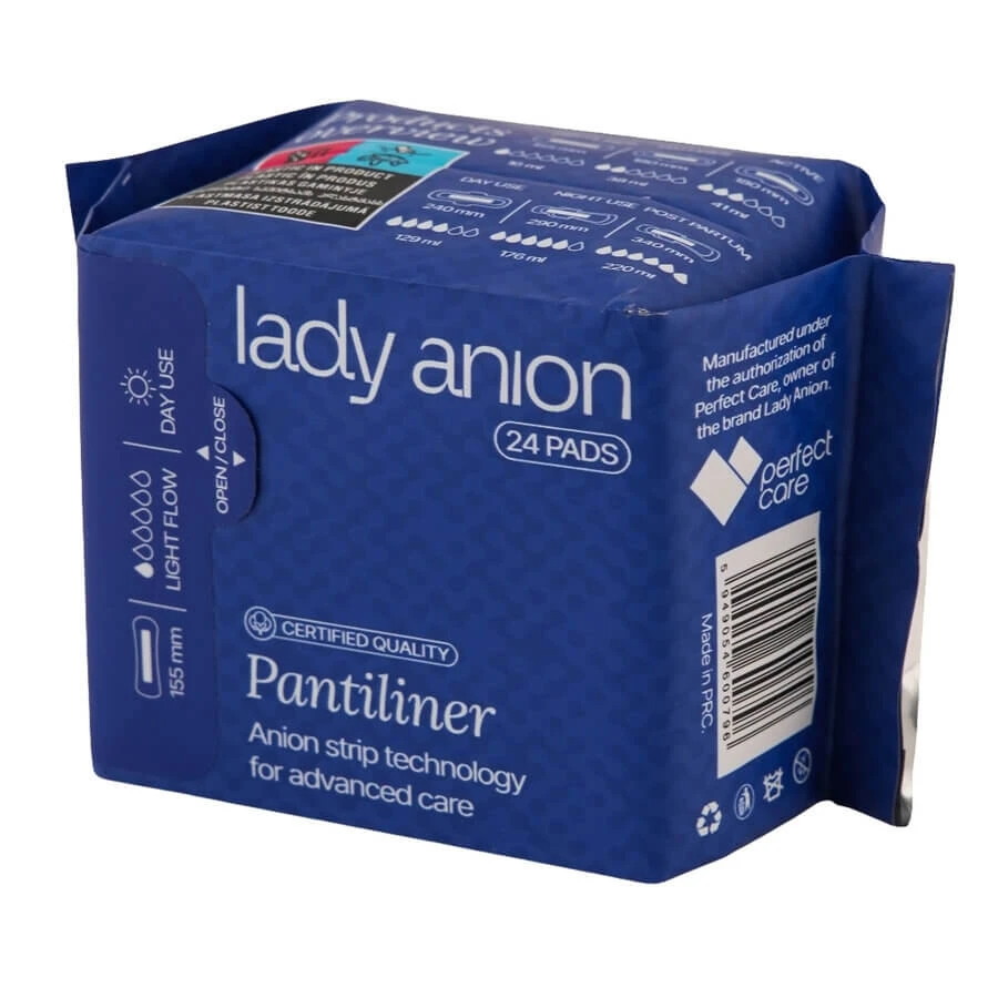 Inlegdoekjes zonder vleugeltjes, verpakking van 24 stuks, Lady Anion