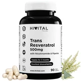 Trans-resveratrol, 500 mg, 90 vegetarische capsules, Hivital