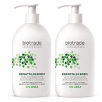 Biotrade Keratolin Lozione per il corpo per pelli molto secche, 12% di urea, 2x400 ml