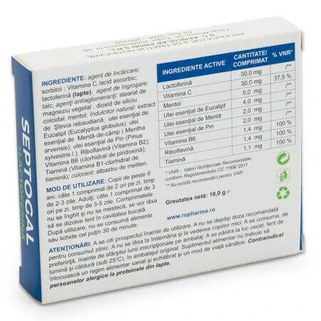 Septogal + lactoférine, 3x18 comprimés pour la succion, Aesculap