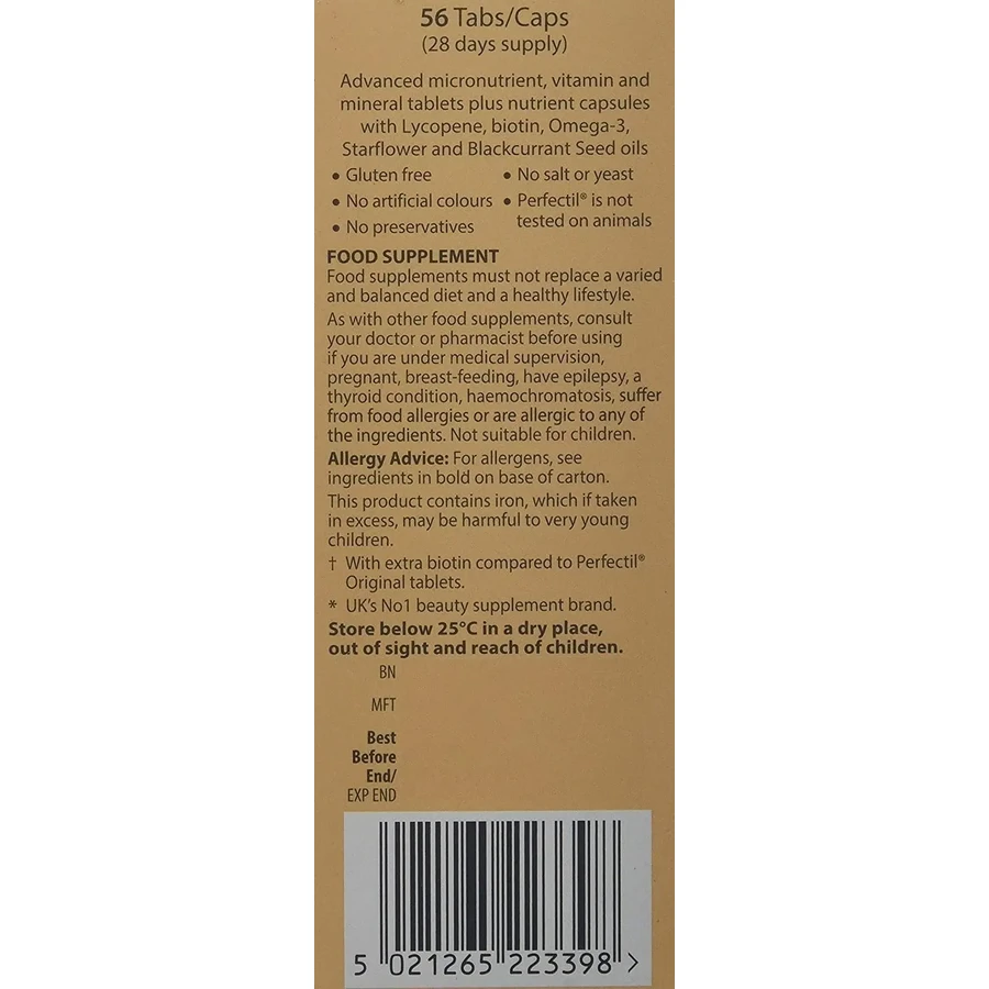 Perfectil Plus Skin Extra Support, x228 tablets + 28 capsules
