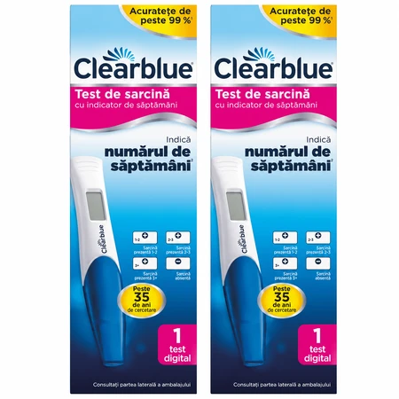 Zwangerschapstest met weekindicator, 2x1 st, Clearblue
