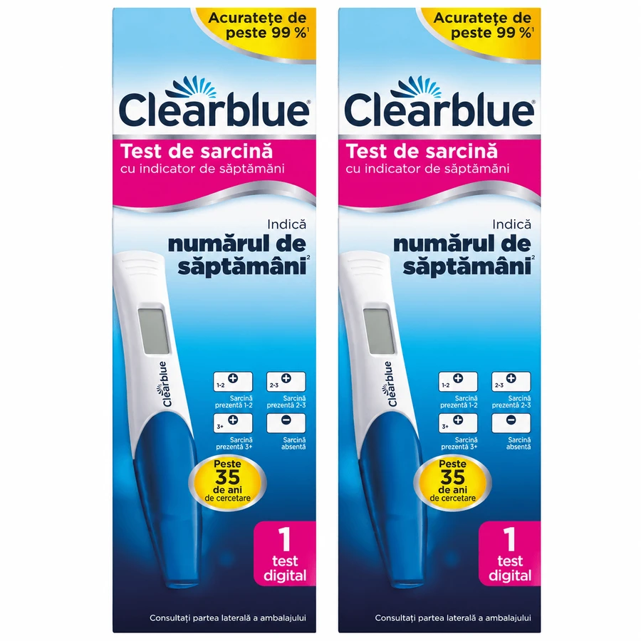 Zwangerschapstest met weekindicator, 2x1 st, Clearblue