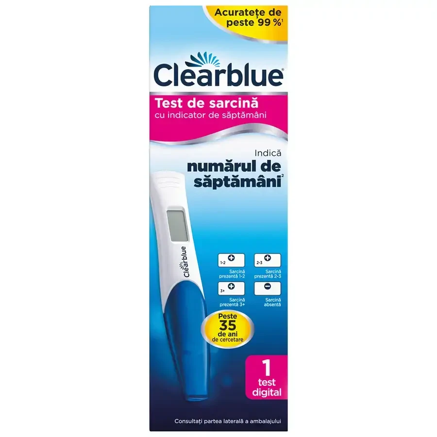 Zwangerschapstest met weekindicator, 2x1 st, Clearblue