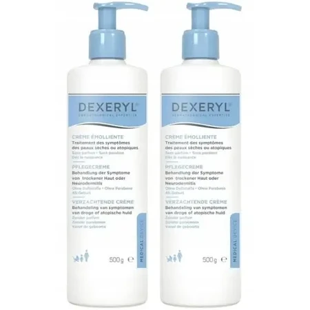 Dexeryl, cremă emolientă pentru pielea uscată, 2x500 g
