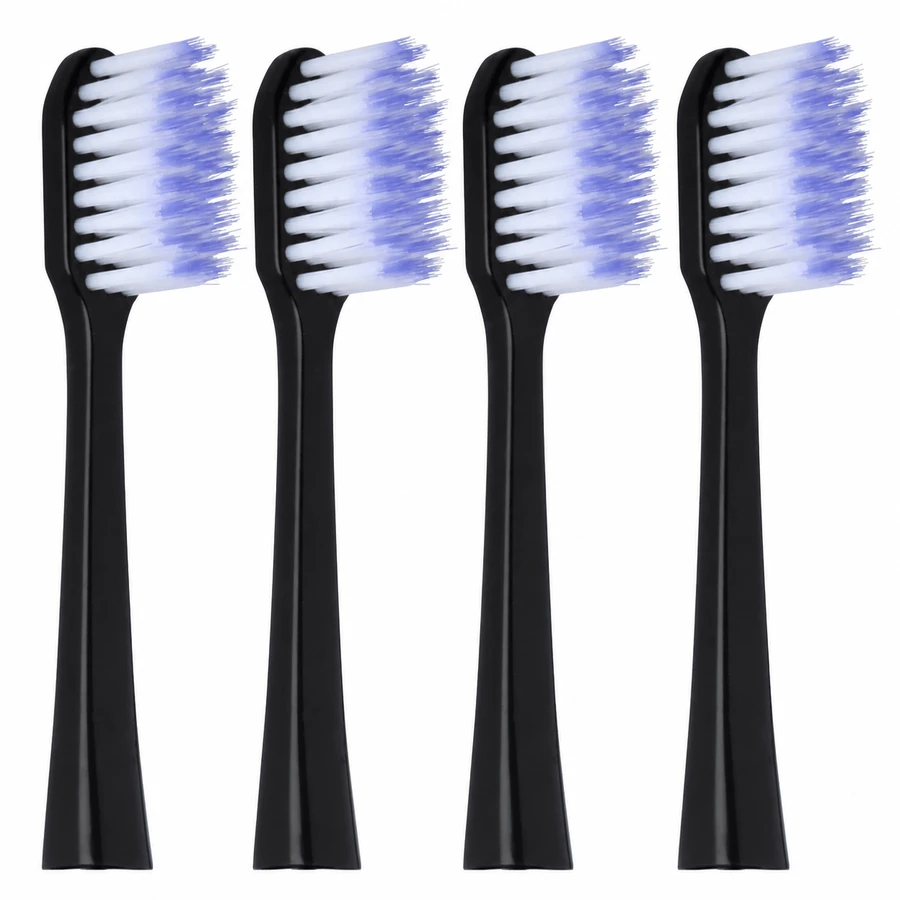 Sunstar Gum, Sonic Daily Toothbrush Tips, Black, 2x2 Pack