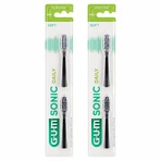 Sunstar Gum, Sonic Daily Toothbrush Tips, Black, 2x2 Pack