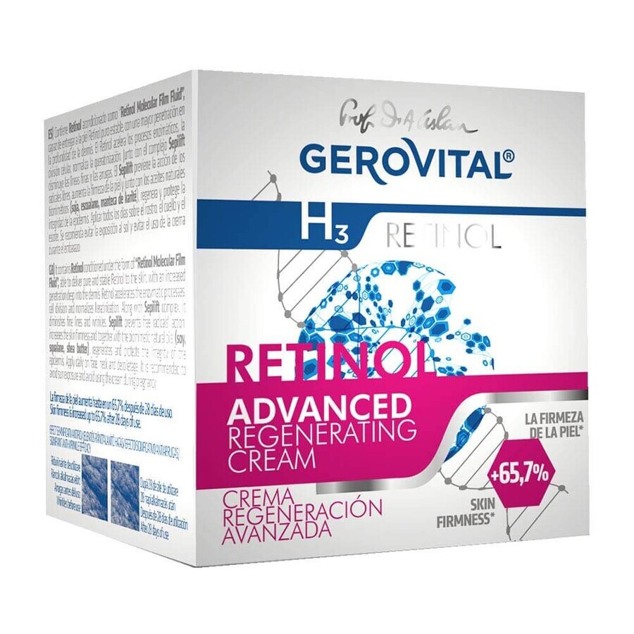 Crema per la rigenerazione avanzata Gerovital H3 Retinol, 50 ml, Farmec