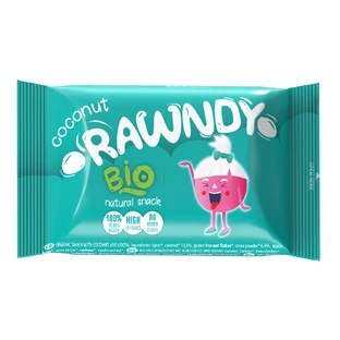Organic coconut energy bar, 26 gr, Rawndy