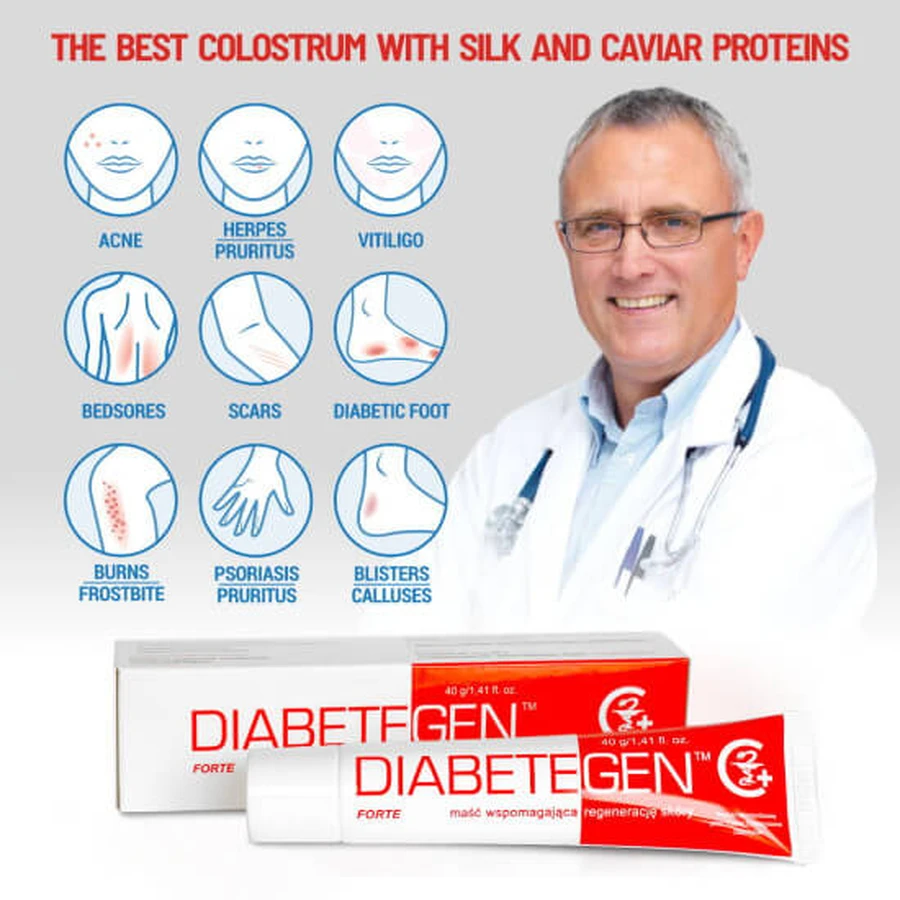 Diabetegen Forte snelle weefselregeneratiecrème, 40 g, Genoscope