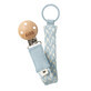 Pacifier clip, Baby Blue - Ivory, Bibs