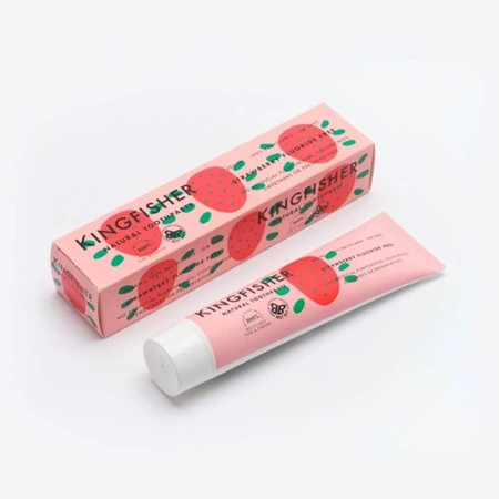 Tandpasta met aardbeiensmaak, 100 ml, Kingfisher