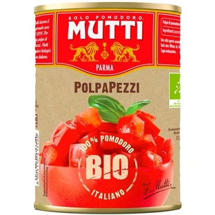 Organic diced tomatoes, 400 g, Mutti