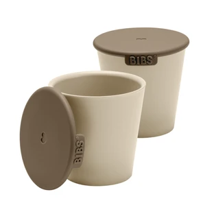 Set de 2 vasos para bebé, Vainilla, Baberos