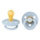 Set of 2 Colour Latex round teat soothers, +0 months, Baby Blue - Baby Blue, Bibs