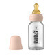 Complete set of glass bottle, 110 ml, Blush, Bibs
