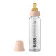 Complete set glazen fles, 225 ml, Blush, Slabbetjes