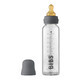 Komplettes Set mit Glasflasche, 225 ml, B&#252;geleisen, L&#228;tzchen
