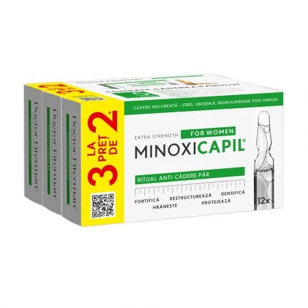 Minoxicapil Vrouwen, 3 x 12 injectieflacons, Dokter Fiterman