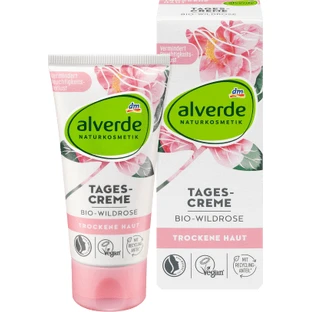 Alverde Naturkosmetik Crema Facial de Día Rosa Silvestre, 50 ml