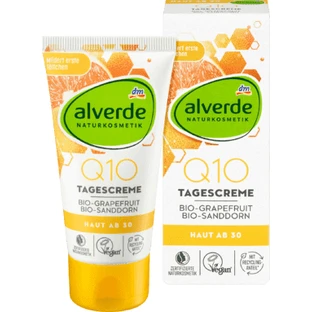 Alverde Naturkosmetik Q10 ECO Pamplemousse & ECO Argousier Crème de jour, 50 ml