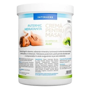 Sterk hydraterende massagecrème met algenextract, 1000 ml, Interherb