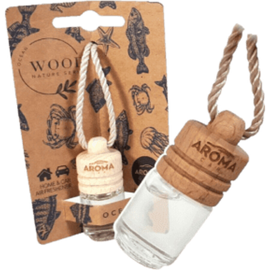 Wood mini ocean car air freshener, 4 ml