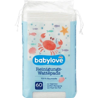 Babylove Baby cleaning pads, 60 pcs