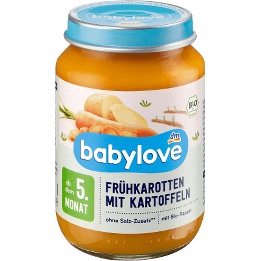 Cumpără Babylove Mieniu de morcovi cu cartofi ECO, 5+, 190 g Babylove Mieniu de morcovi cu cartofi ECO, 5+, 190 g