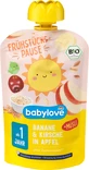 Babylove Puré de plátano cereza ECO a partir de 1 año, 100 g