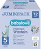 Babylove Premium jumbo diapers number 5, 72 pcs