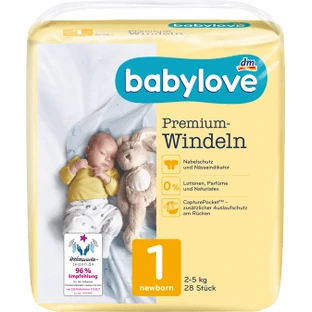 Babylove Premium Diaper Number 1, 28 pcs