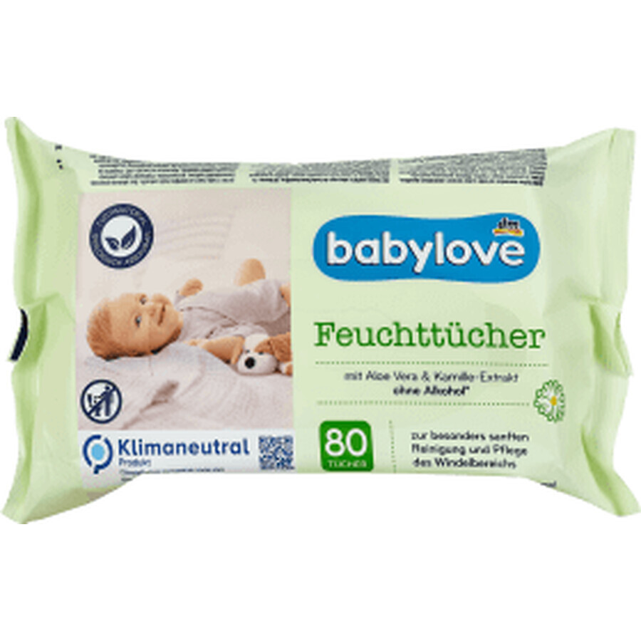 Comprar Toallitas húmedas Babylove Aloe Vera y Camomila, 80 uds. Toallitas húmedas Babylove Aloe Vera y Camomila, 80 uds.
