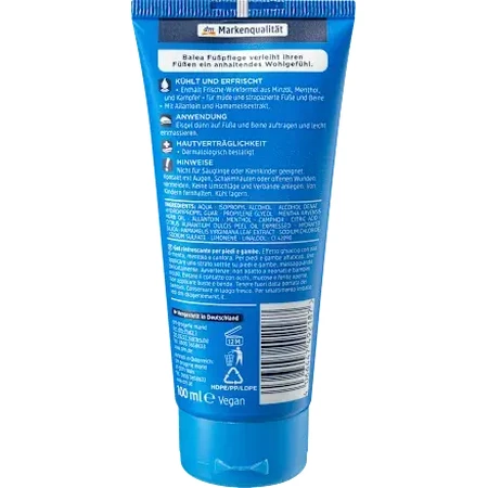 Balea Gel refrescante para pies, 100 ml