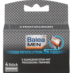 Balea MEN Soporte para cuchillas de afeitar revolution 5.1, 4 uds.