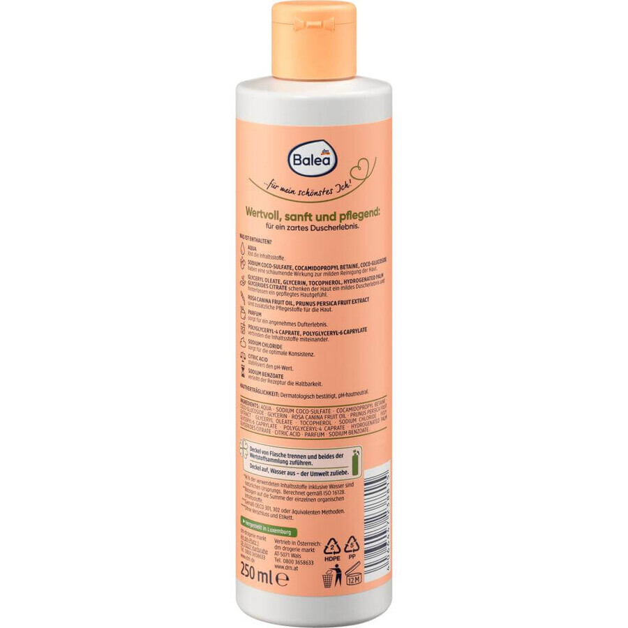 Balea Natural Beauty Duschgel Pfirsich, 250 ml