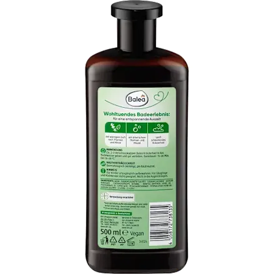 Balea Espuma de baño Tomillo y menta, 500 ml