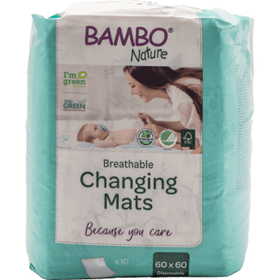 Acquista Bambo Nature Materassini fasciatoio 60x60, 10 pz Bambo Nature Materassini fasciatoio 60x60, 10 pz