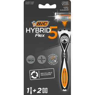BIC Flex5 Hybrid-Rasierer + 2 Nachfüllpackungen, 1 Stück