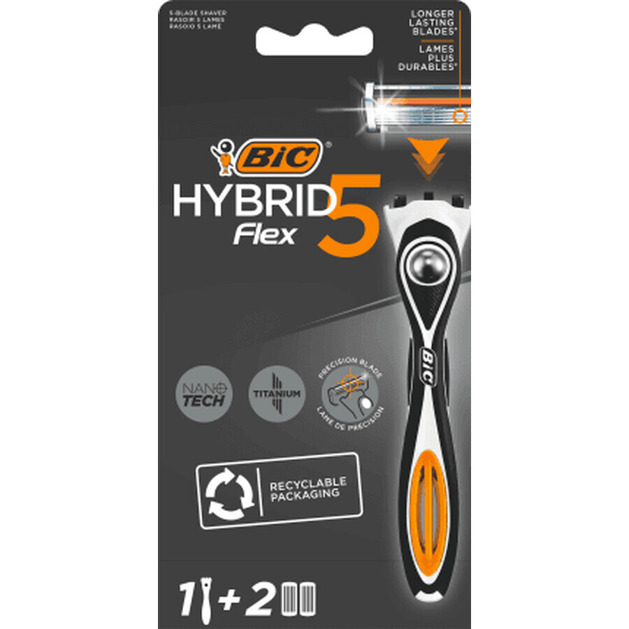 Buy BIC Flex5 Hybrid shaver + 2 refills, 1 pc BIC Flex5 Hybrid shaver + 2 refills, 1 pc