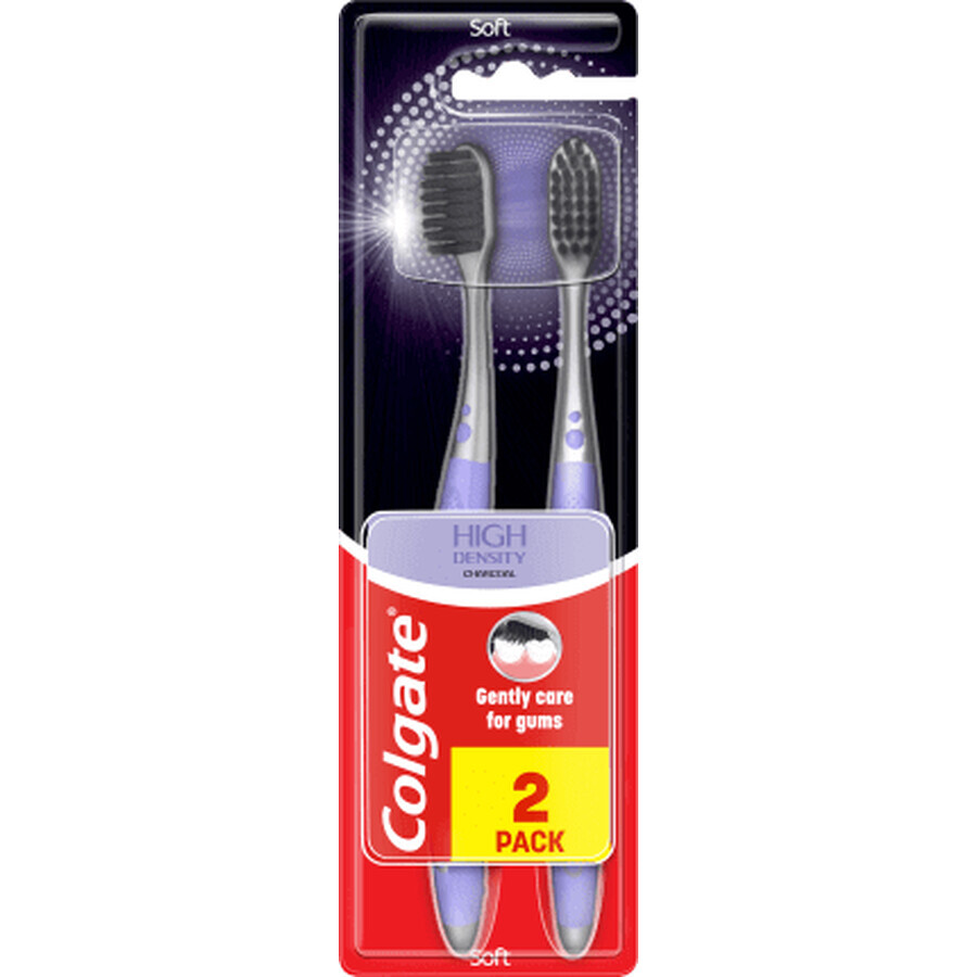 Shop Colgate Zahnbürste High Density Charcoal Soft, 2 Stück Colgate Zahnbürste High Density Charcoal Soft, 2 Stück