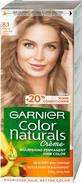 Color Naturals Permanent hair dye 8.1 very light blonde, 1 pc