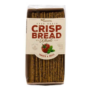 Danvita Knapperig brood met tomaten en basilicum, 130 g