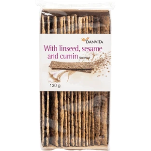 Danvita Crispbread with seeds, 130 g