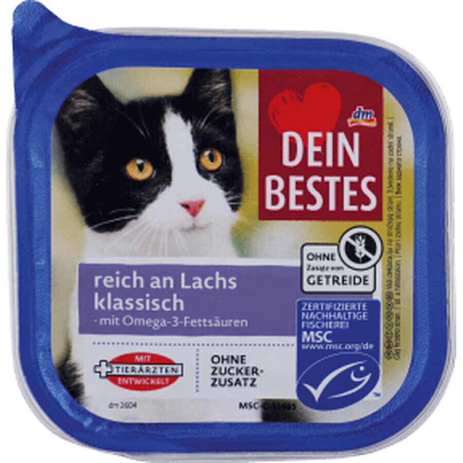 Buy Dein Bestes Salmon wet food for cats, 100 g Dein Bestes Salmon wet food for cats, 100 g