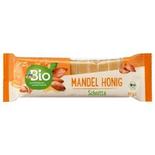 DmBio Barrita de almendras con miel, 60 g