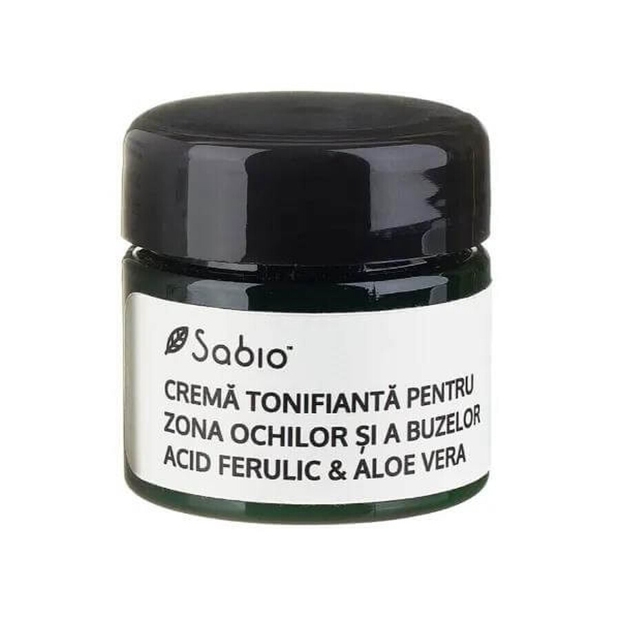 Toning cream with ferulic acid and aloe vera for the eye and lip area, 15 ml, Sabio