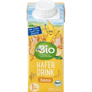 DmBio Bebida de avena con plátano a partir de 1 año, 200 ml