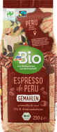 DmBio ECO ground espresso coffee, 250 g