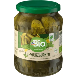 DmBio pickled cucumbers ECO, 670 g